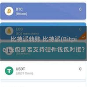 比特派转账 比特派(Bitpie)钱包是否支持硬件钱包对接？