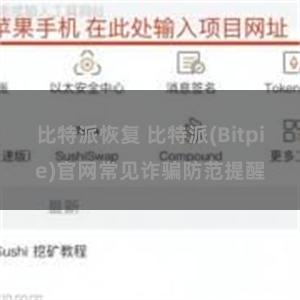 比特派恢复 比特派(Bitpie)官网常见诈骗防范提醒