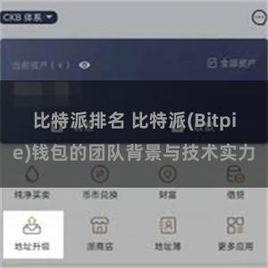 比特派排名 比特派(Bitpie)钱包的团队背景与技术实力