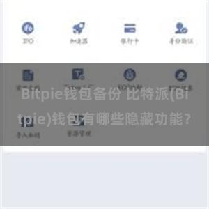 Bitpie钱包备份 比特派(Bitpie)钱包有哪些隐藏功能？