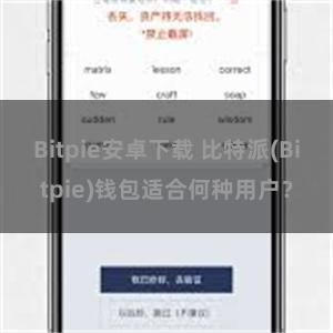 Bitpie安卓下载 比特派(Bitpie)钱包适合何种用户？